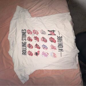 The Rolling Stones White and Red Graphic Tee